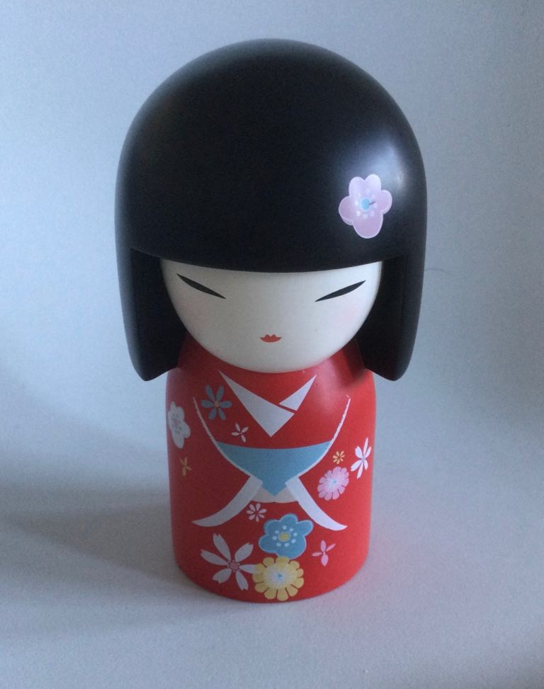 Kimmidoll Kioko ‘Happiness’ Doll Money Bank savings box 6” tall collectible 