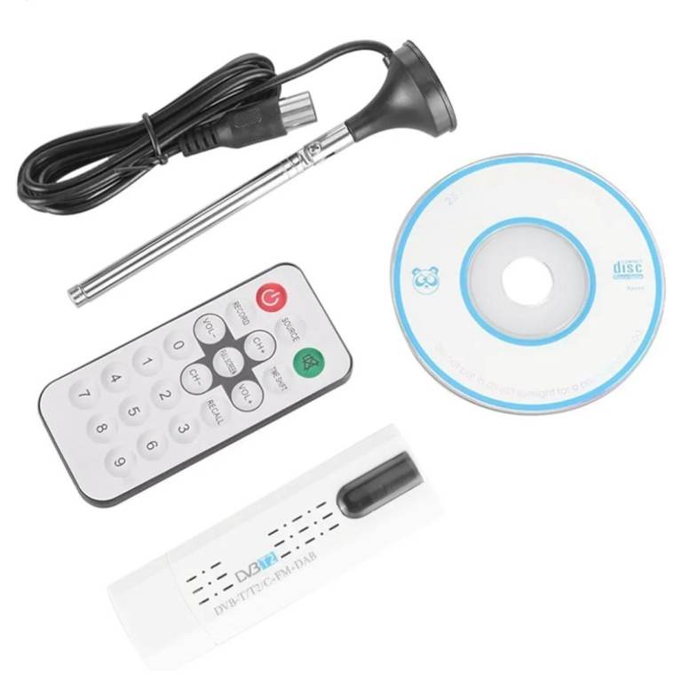 USB FREEVIEW HD Digital DVB-T/T2 SDR++FM HDTV TV Tuner Receiver Stick