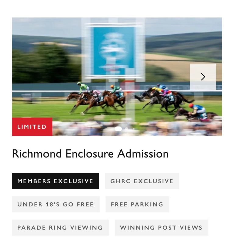 Qatar Glorious Goodwood Horse Racing Ladies Day Thursday Richmond Ticket x1