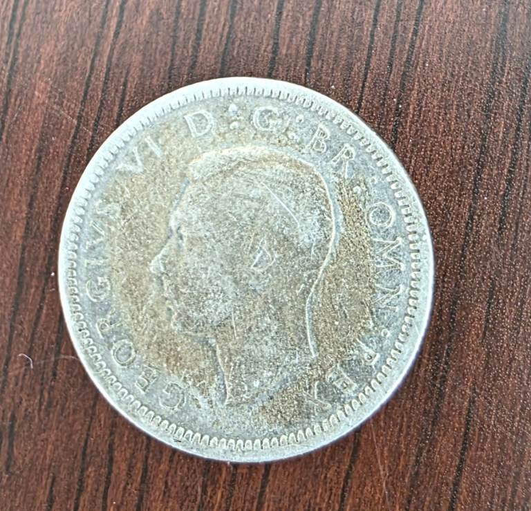 1937 KING GEORGE VI 6 PENCE COIN 