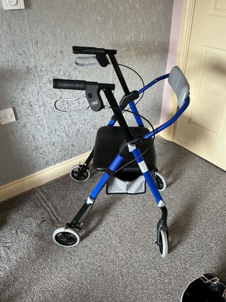 Veer Blue Mobility Walker with Seat – Good Condition