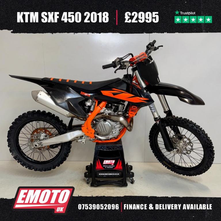 KTM SXF 450 2018 Motocross Bike 450cc @EmotoUK - Finance Available