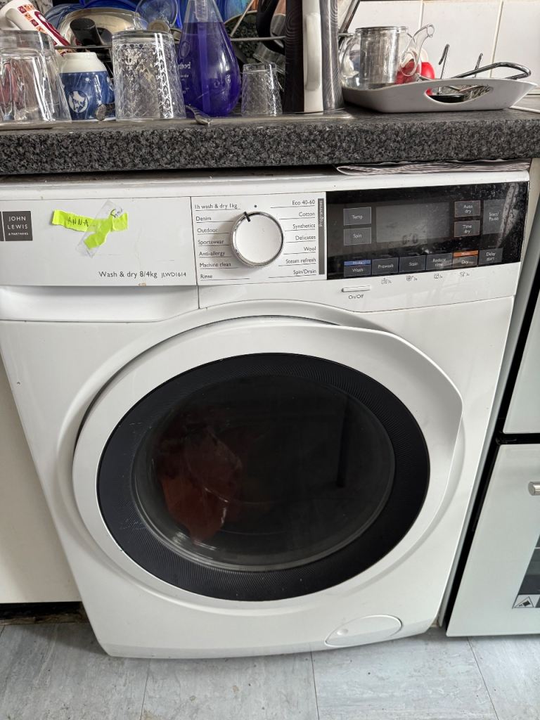 John Lewis JLWD1614 washing machine and dryer almost new 
