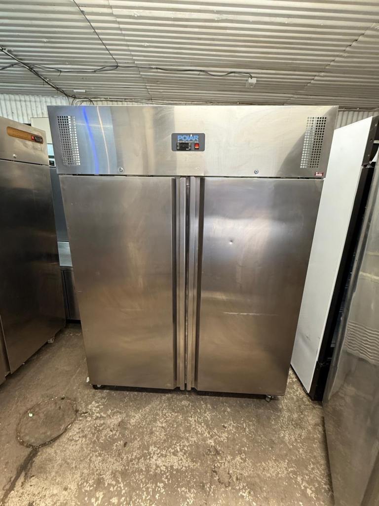 Commercial double door freezer polar excellent condition cafeteria shop restaurant 