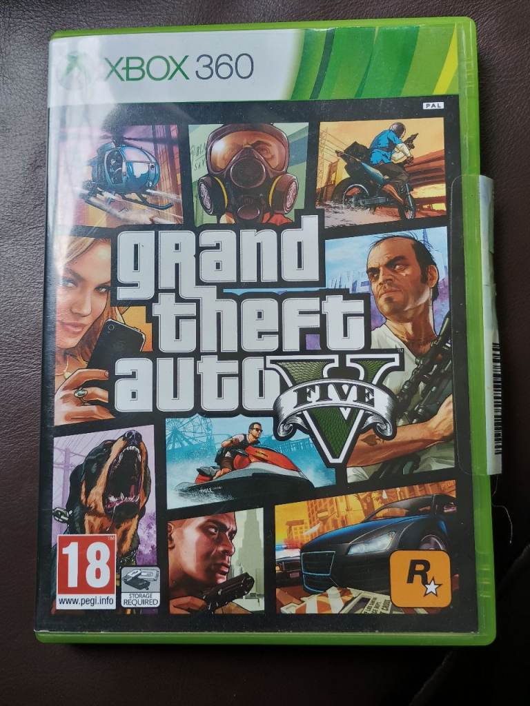 Xbox 360 Grand Theft Auto v Five game.