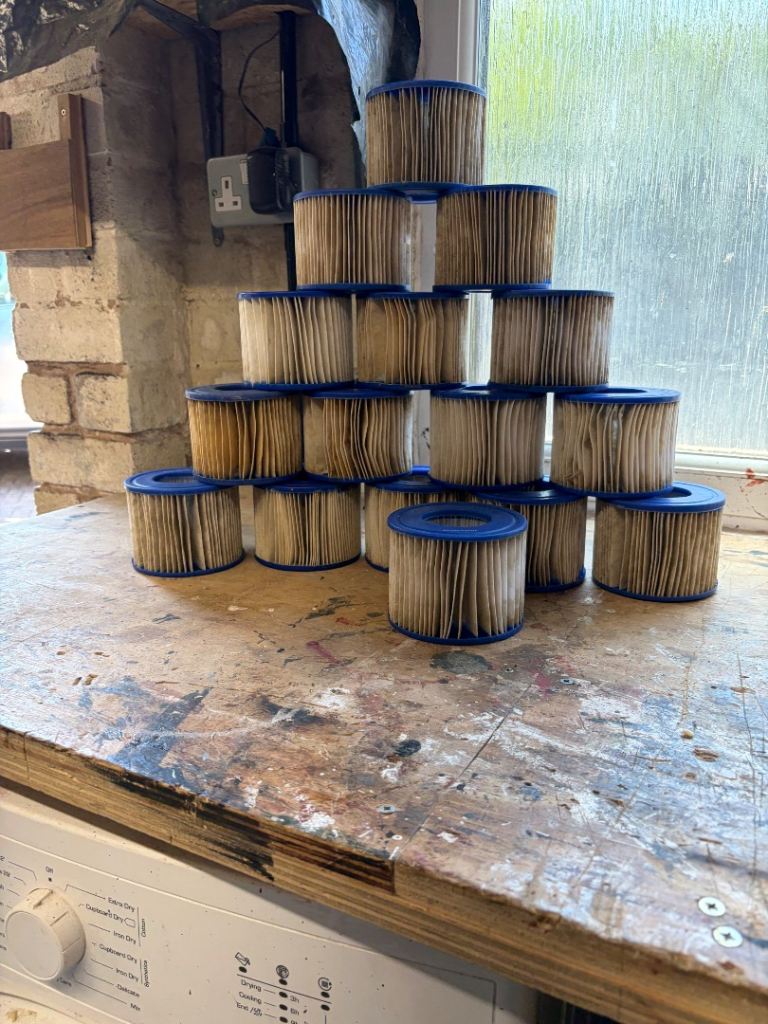 Used Hot Tub / Pool Filter Cartridges – Fair Condition, Blue Ends