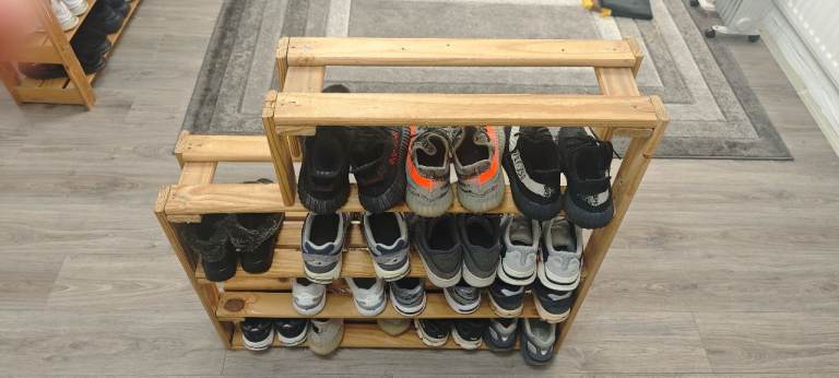 5 Tier Homemade Wooden Shoe Storage Rack