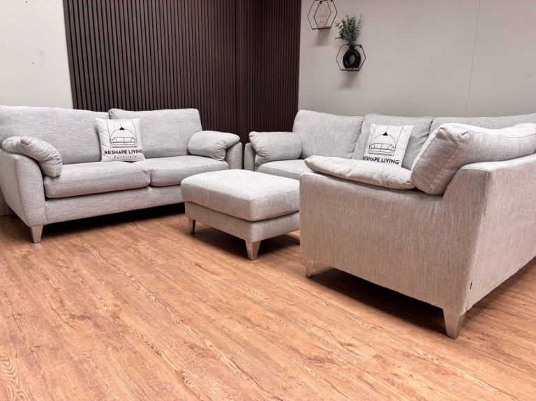 Next corner, footstool + 3 seater sofa set (WE DELIVER)