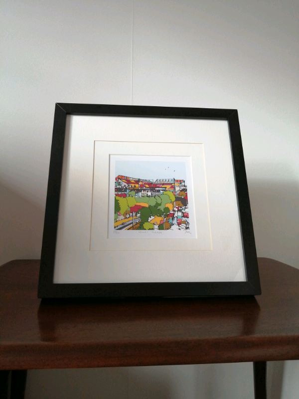 Framed Bradford City Valley Parade Mounted Signed Ltd Edition Print & Job Lot of 18 BCFC Programmes