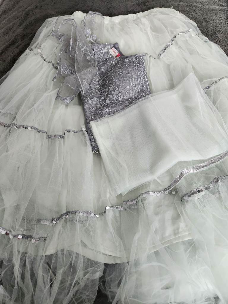 Light mint green lengha