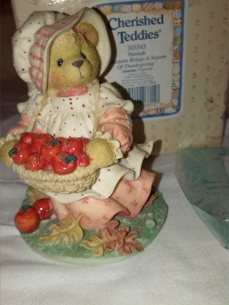 Cherished teddies ..... 'Autumn brings a season of thanksgiving'