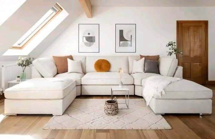 🏠Stylish Brand New U Shape Corner Sofa & 3+2 Seater Real Material Set Available 25% OFF Booking Now