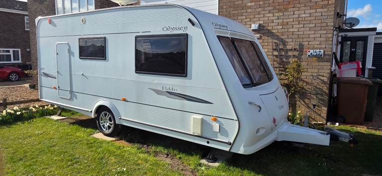 Elddis Odyssey 482 2 berth caravan end washroom