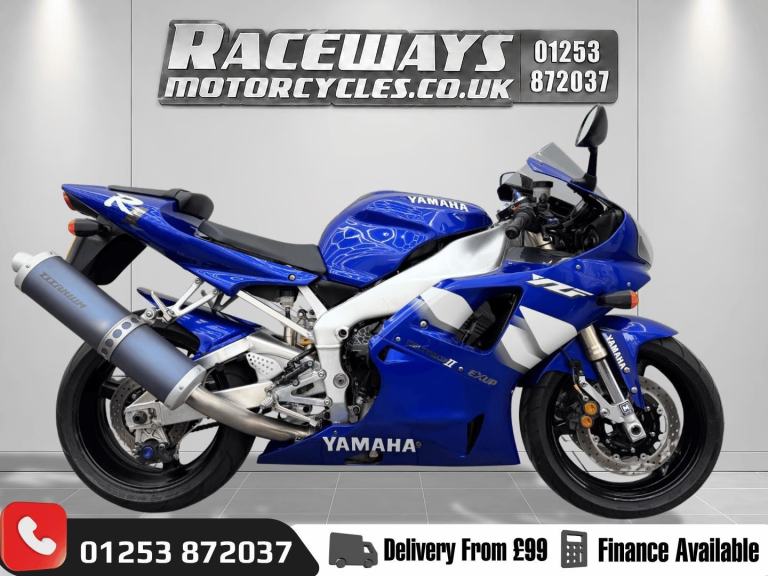YAMAHA YZF-R1, 2000 W REG, 21796 MILES, BLUE, HPI CLEAR, USED MOTORCYCLE