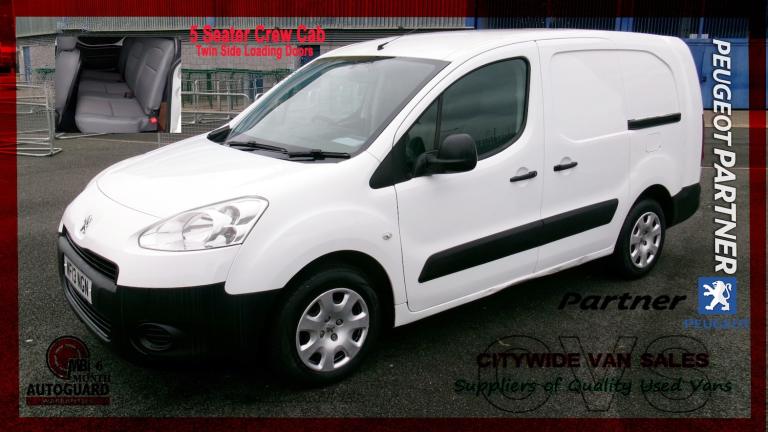 2013 Peugeot Partner 716 S 1.6 HDi 92ps 5 Seater Crew Van NO VAT Crew Van Diesel Manual