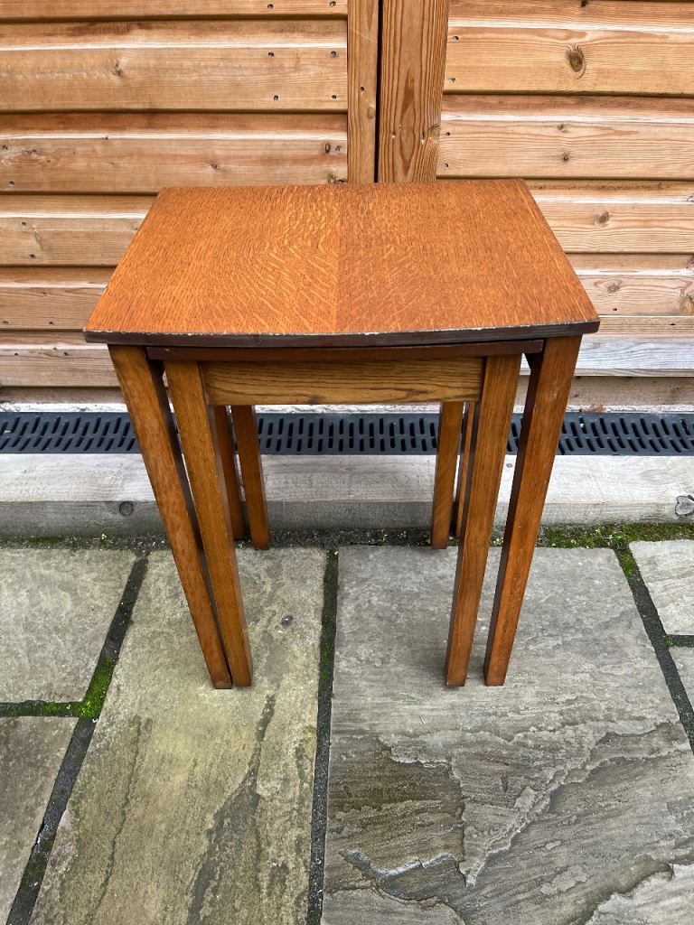 Set of Two Wooden Nesting Tables – Good Condition