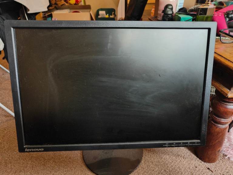 Lenovo Computer Monitor – Good Condition, Black