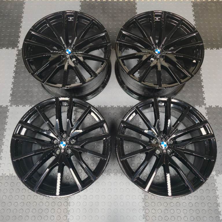 Genuine BMW 22" 742m Alloy Wheels X5 X6 G05 G06 Msport Black