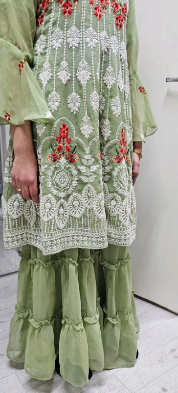 Indian Pakistani Party Wedding eid sharara dress brand new size small