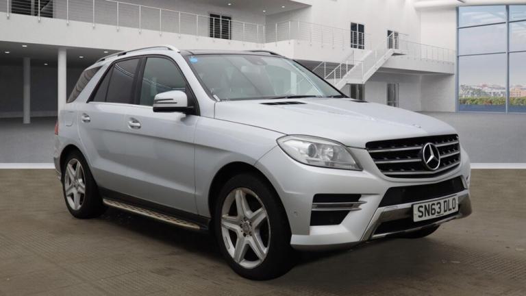 2013 Mercedes-Benz M Class 2013 ML350 CDi BlueTEC AMG Sport 5dr Auto SAT NAV PAN ROOF SILVER ESTA...