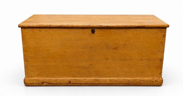 Large Antique Victorian Pine Storage Box