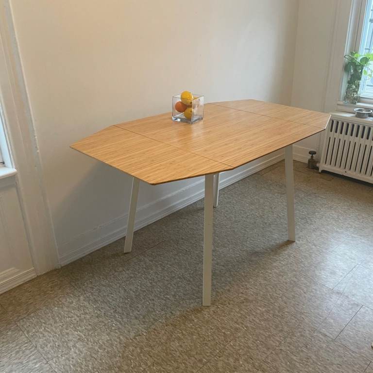 Ikea Bamboo dropleaf dining table