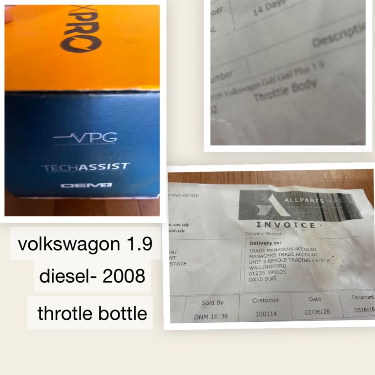 Volkswagen Golf plus 1.9tdi 08 throttle body