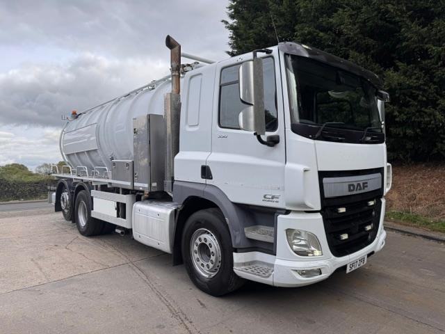 2017 17 DAF CF 330 E6 6x2 sleeper Crossland 15,500ltr stainless vacuum tanker