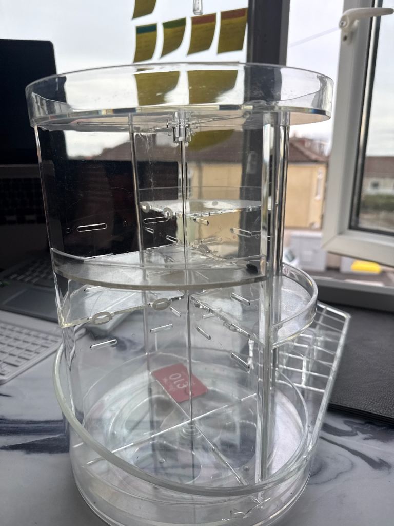 Clear Acrylic Rotating Makeup Organiser - As Good As New