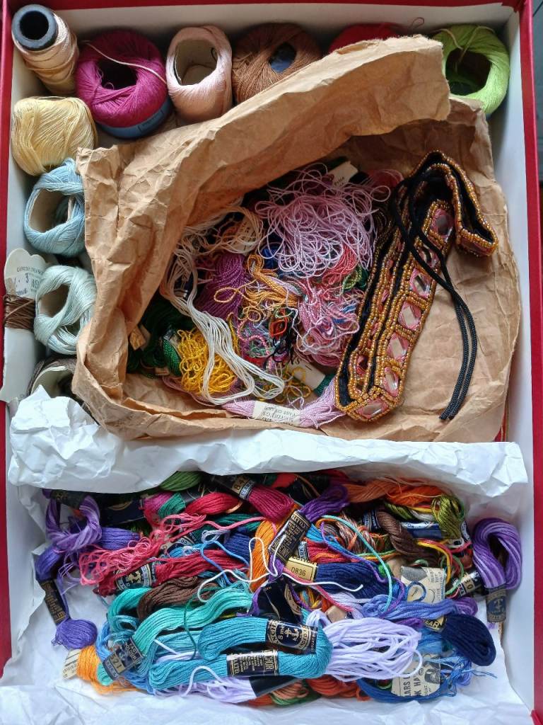 Box of Various Embroidery Threads – Good Condition