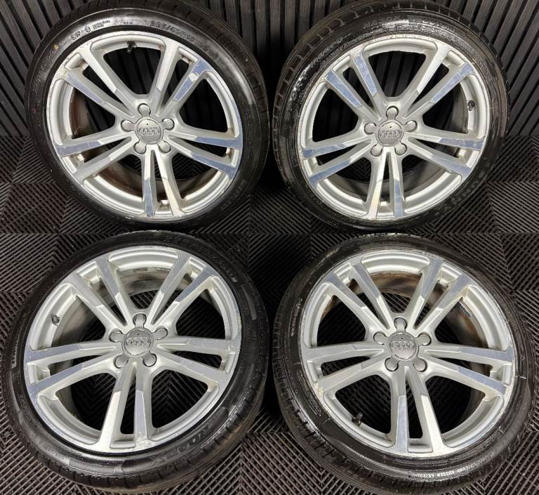 18'' GENUINE AUDI A3 S LINE SILVER SALOON ALLOY WHEELS ALLOYS TYRES