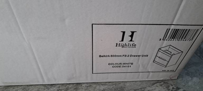Vanity unit and basin 800 ml. 