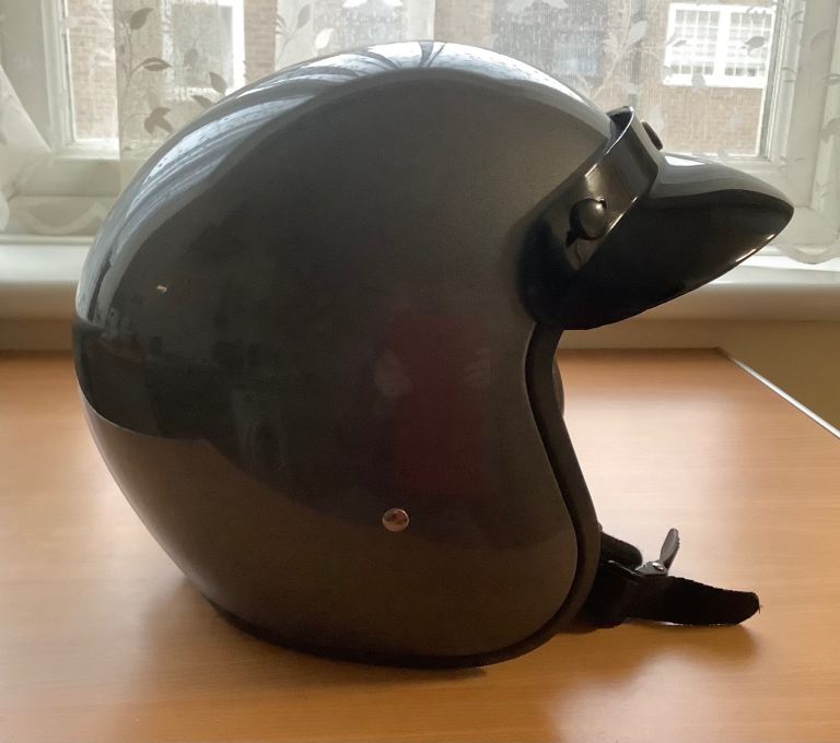 Daytona Low Profile D.O.T. Open Face Helmet gun metal grey medium