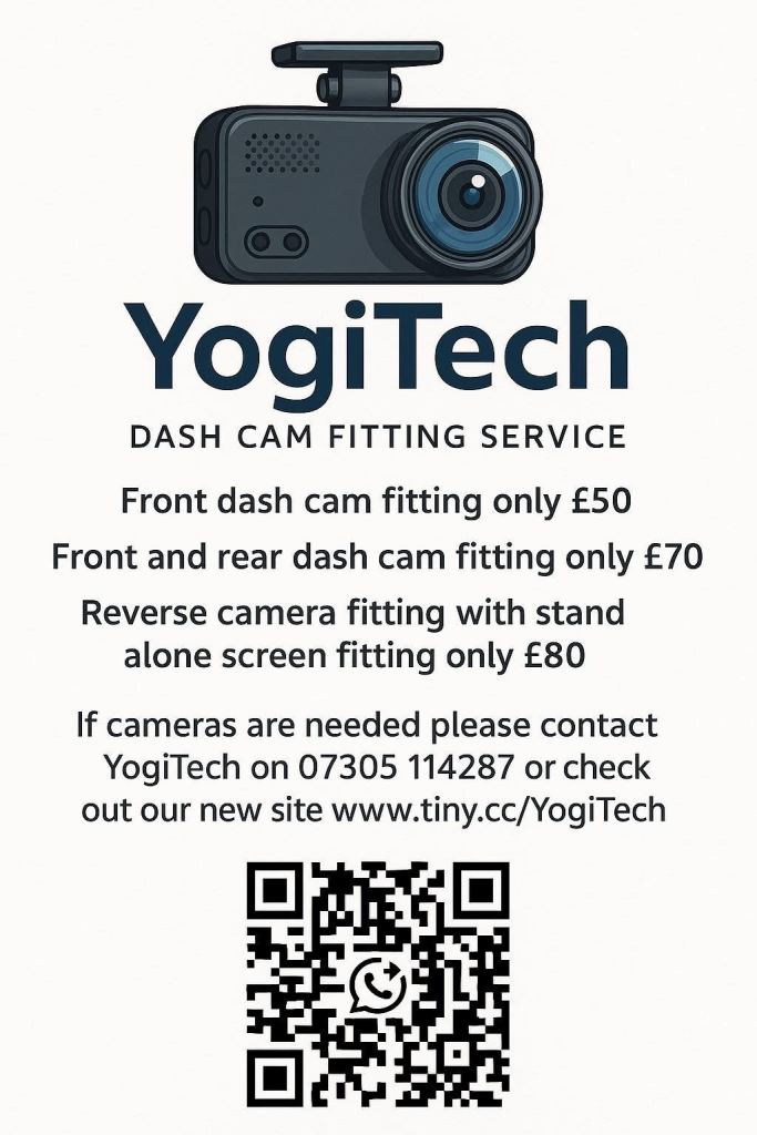 Dash cam and audio fitting service 