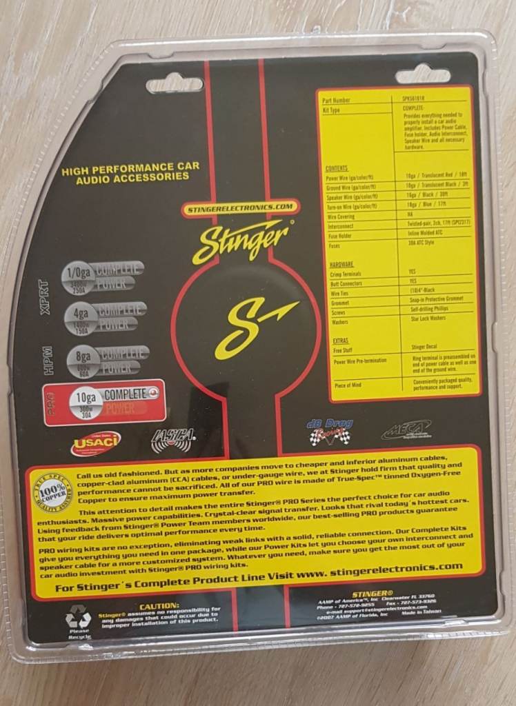 Stinger SPK56101R COMPLETE 10-GA WIRING KIT