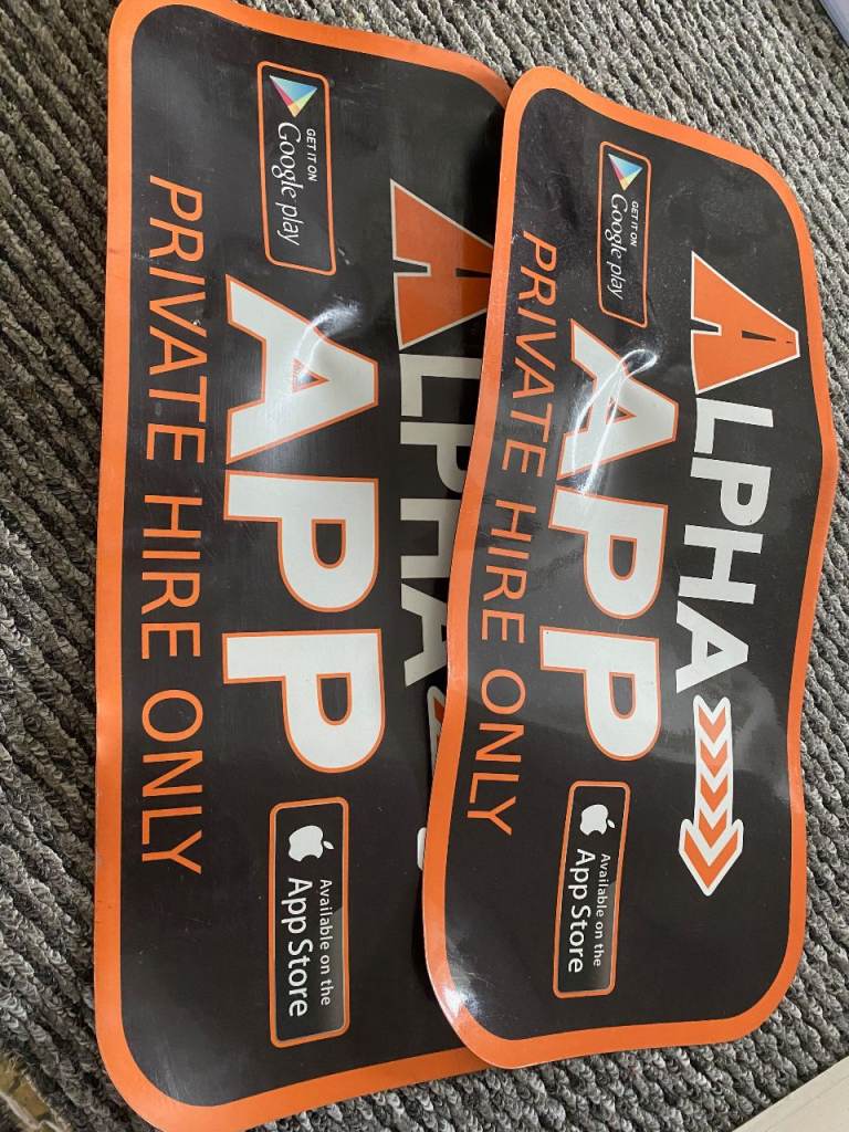 Alpha (magnetic) door signs