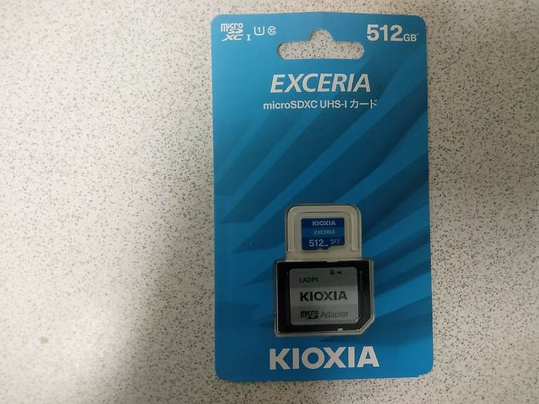 Kioxia 512GB MicroSDXC UHS-1 Class 10 Memory Card