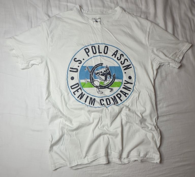U.S. Polo Assn. White T-Shirt - Size S, Good Condition