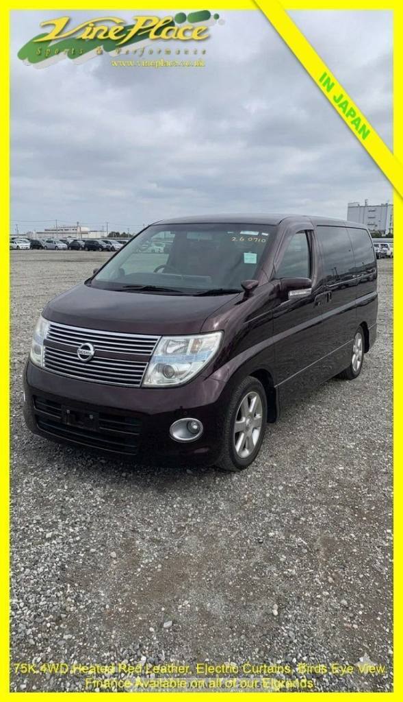 2008 Nissan Elgrand 3.5 4WD Highway Star Red Leather Premium Edition, 8 Seats, Auto MPV Petrol Au...
