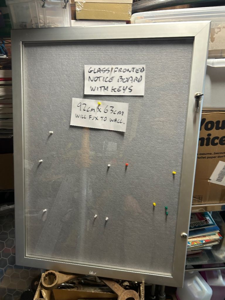 Notice board with keys 