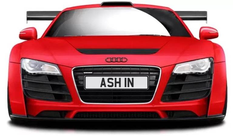 ASH 1N Number Plate Ashley Ashleigh 1st November ASHIN Ian Nathan Ivy Nicole ASH