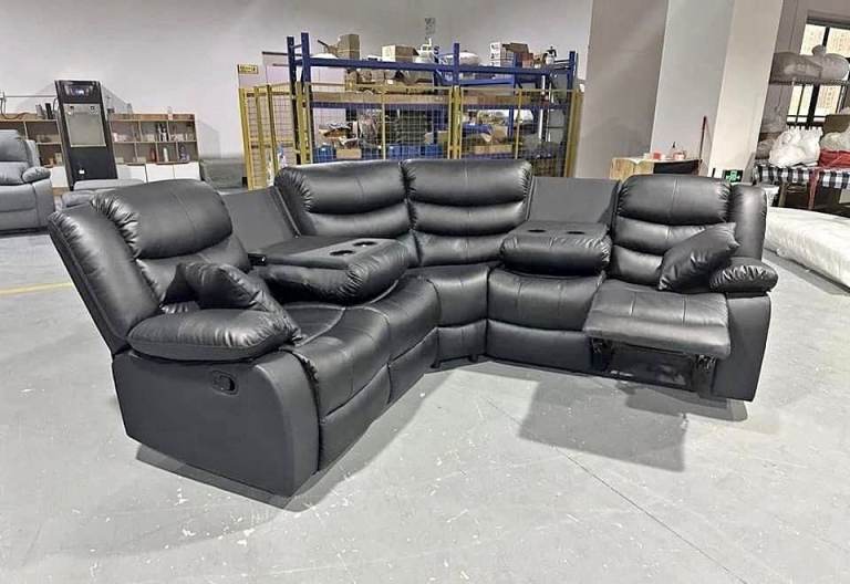 🛋️Roma Recliner Sofa | Built-in Cup Holders | Corner or 3+2 Set | FREE Delivery