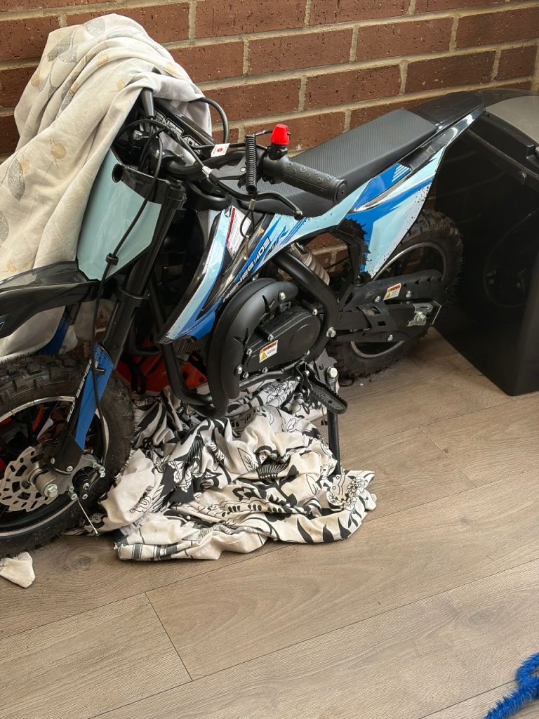 Kids petrol Dirt Bike - Blue & Black