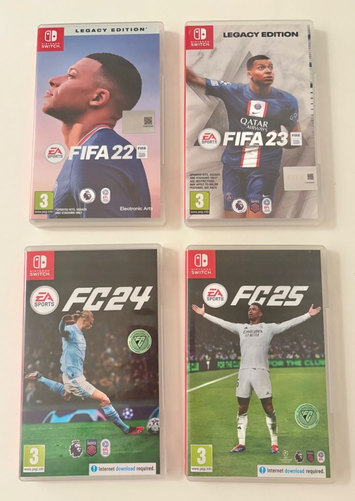 Nintendo Switch FIFA 22, 23, 24 & 25 Games Bundle
