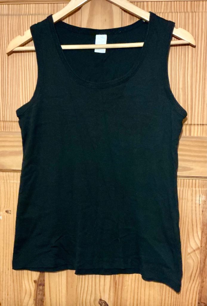 Ladies Black Round Neck Tank Top - Size Large / 14