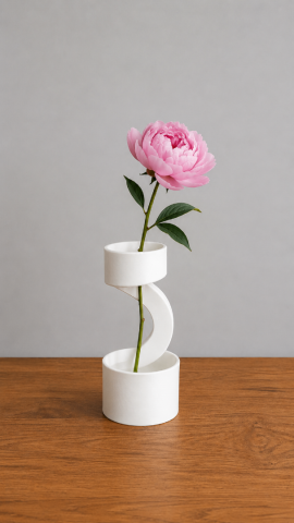 White Ribbon Flower Vase | in Horsham, West Sussex | Gumtree