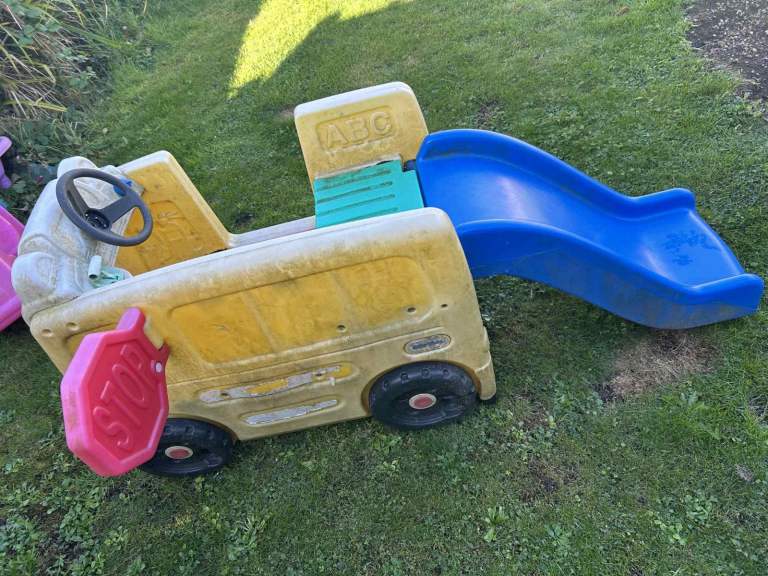 Little tykes school bus and slide