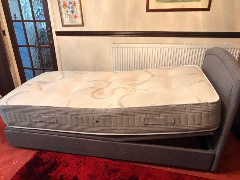 Harmony Single Divan Bed with Mattress and Headboard – As Good As New