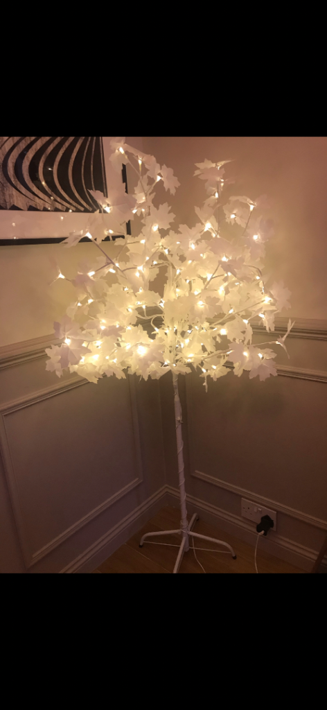 Faux indoor tree with lights 