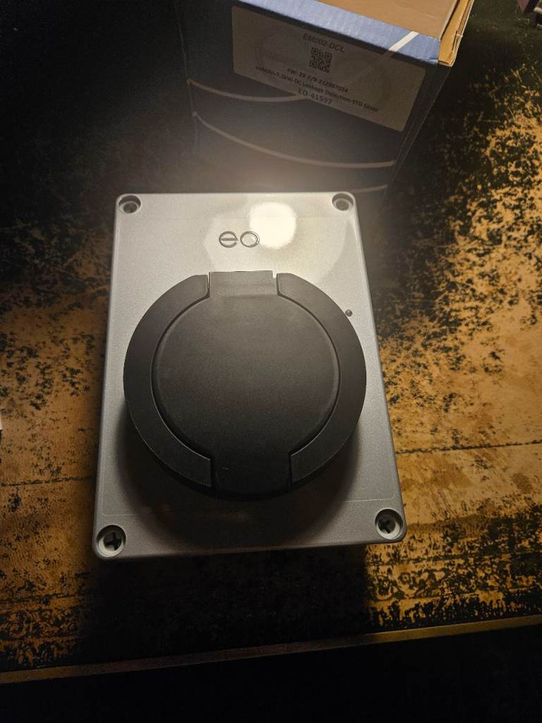 EO Mini Silver EV Car Charger Socket Outside wall Plug for Electric Cars